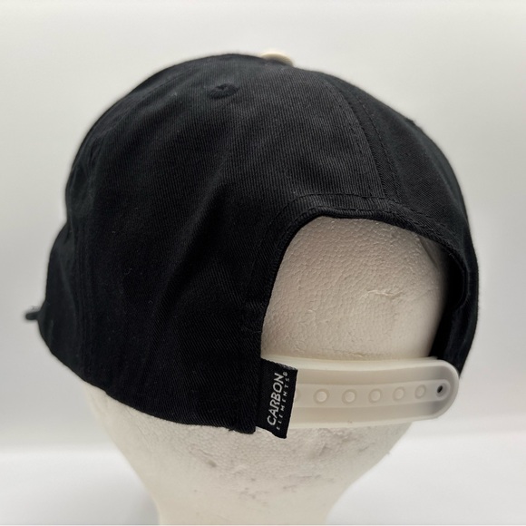 Carbon Elements Premium Headwear Men Black Embroidered 3 Star SnapBack Hat OSFM - Picture 7 of 15
